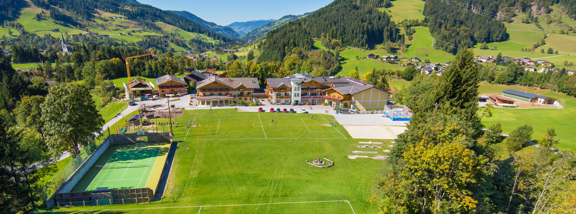 Unsere Outdooranlage im Jugendhotel Markushof in Wagrain-Kleinarl