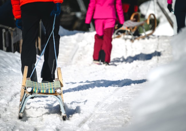Rodeln im Winterurlaub